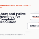 Short and Polite Openings for Complaint Resolution Conversation English