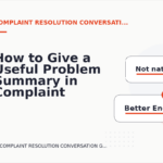 How to Give a Useful Problem Summary in Complaint Resolution Conversation English