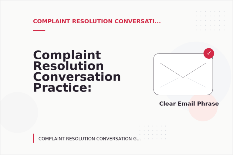 Complaint Resolution Conversation Practice: Email and Message Examples Complaint Resolution Conversation Practice: Email and Message Examples